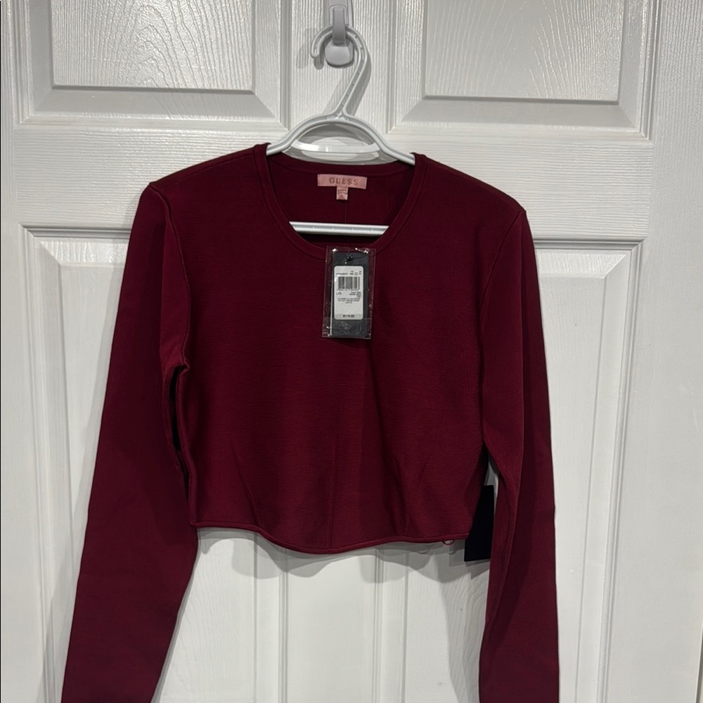 Maroon Corset Style Guess Long Sleeve Top
NWT
Size Large